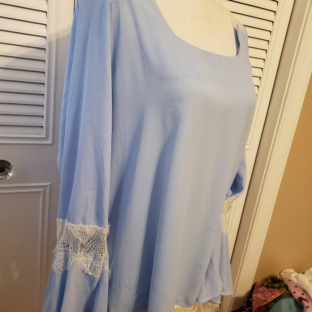 Light blue blouse lace